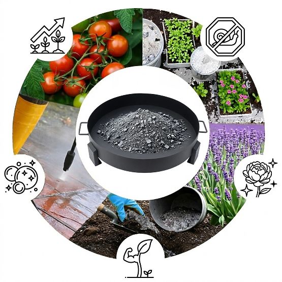 Velké pevné zahradní litinové ohniště 60 cm s držadly ideální pro táborák