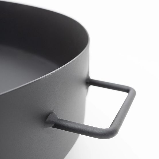 Velké pevné zahradní litinové ohniště 60 cm s držadly ideální pro táborák