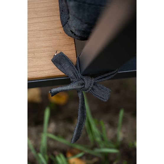 Velký hliníkový rohový set se stolkem MASSIMO černý