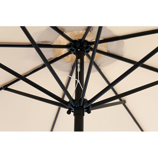 Velký zahradní slunečník 3m šikmý s klikou béžový