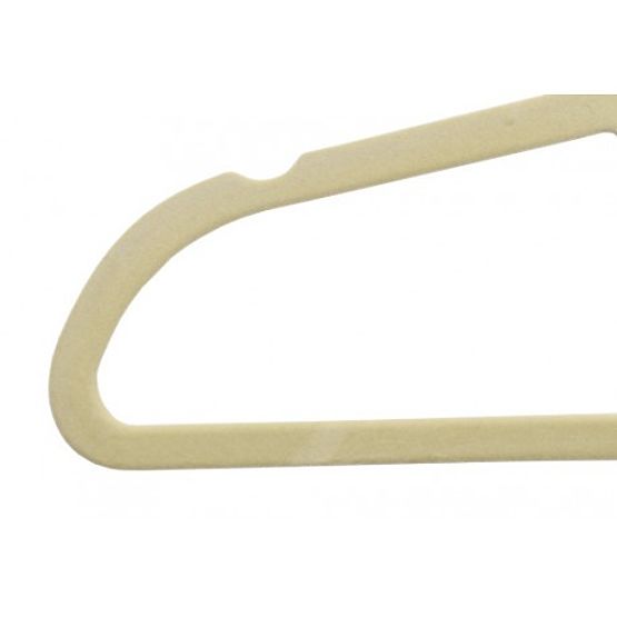 Velurový věšák Maxi sada 5 ks - béžový