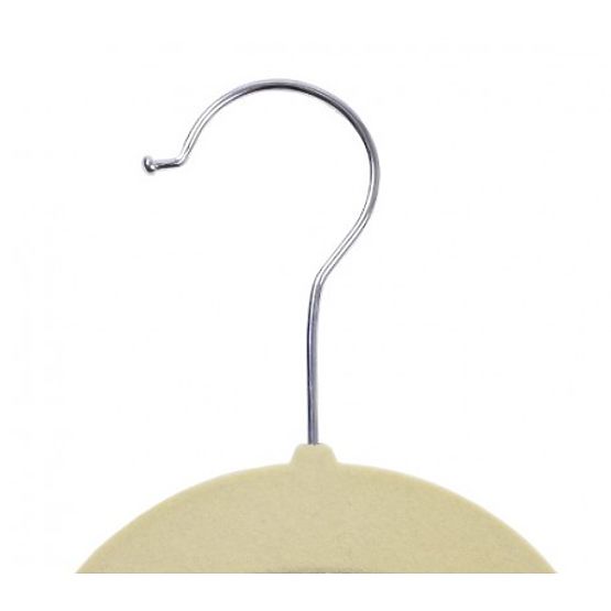 Velurový věšák Maxi sada 5 ks - béžový