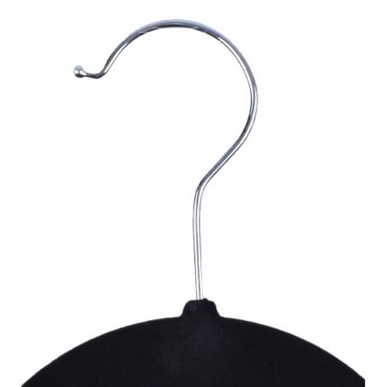 Velurový věšák Maxi sada 5 ks - černý