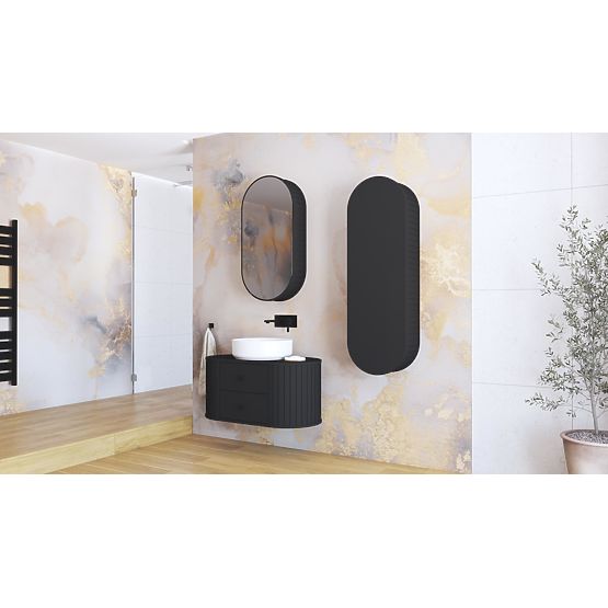 VENEZIA Zrcadlová skříňka 1D černá