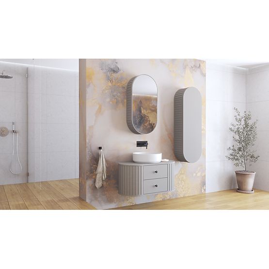 VENEZIA Zrcadlová skříňka 1D kašmír