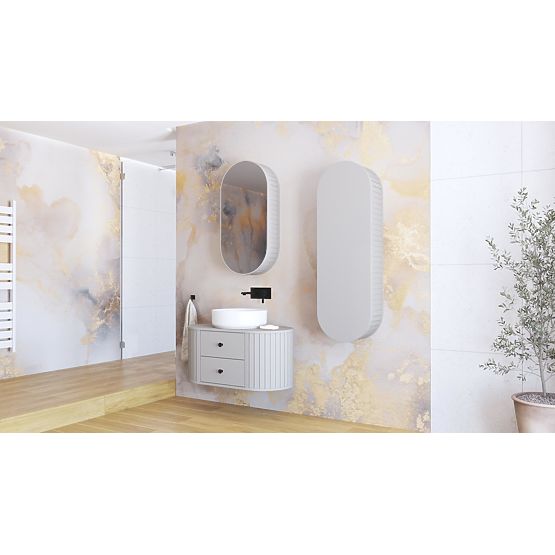 VENEZIA Zrcadlová skříňka 1D kašmír