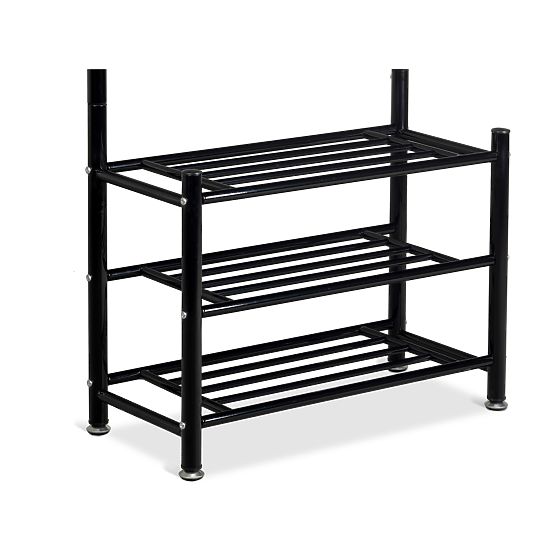 Věšák s poličkou na boty - Black