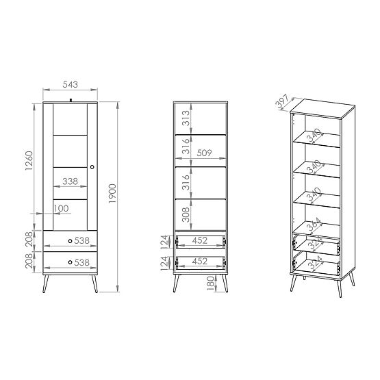 Vitrína Forest menší - zelená