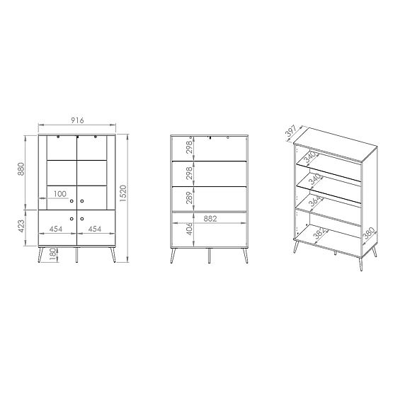 Vitrína Forest větší - zelená