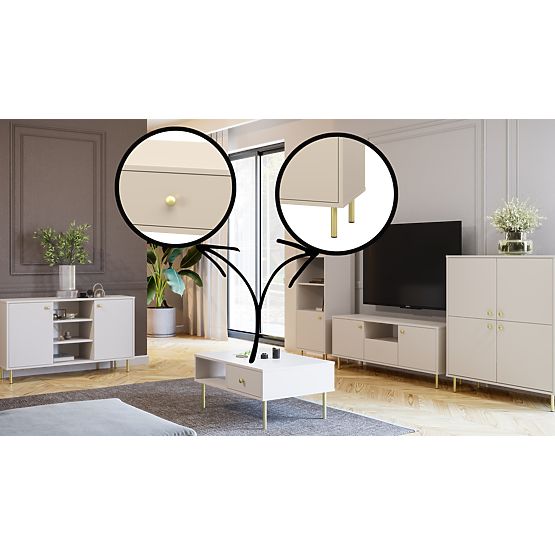 Vitrína sloupek do obývacího pokoje Venus kašmír 1