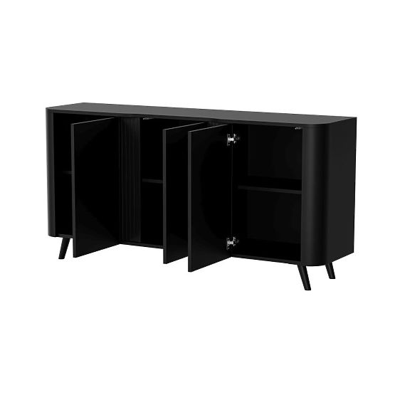 VOLARE komoda 150 3D černý mat/ černý mat