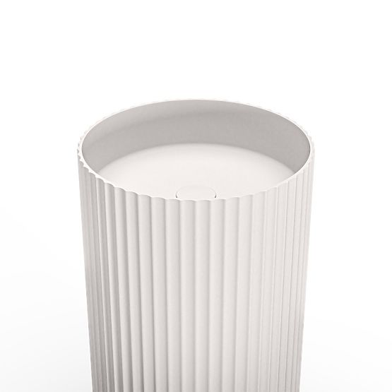 Volně stojící umyvadlo Ciriola, kompozitní, 45x90 cm, bílá, rýhovaná