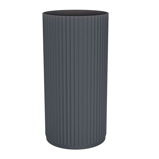 Volně stojící umyvadlo Ciriola, kompozitní, 45x90 cm, tmavě šedé, rýhované