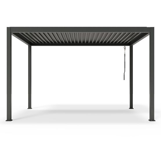 Volně stojící zahradní pergola Antilla z hliníku, 4x3 m, bioklimatická, pohyblivé lamely, antracitov