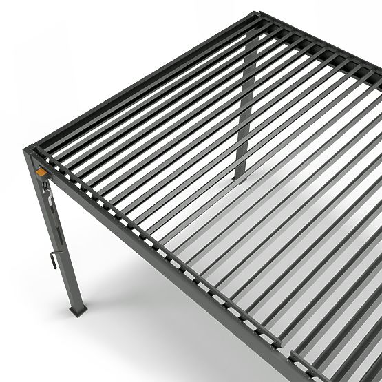 Volně stojící zahradní pergola Antilla z hliníku, 5x3 m, bioklimatická, pohyblivé lamely, antracitov