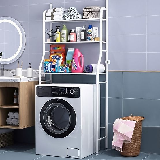 Vysoký WC regál do koupelny nad toaletu 3 police hliníková konstrukce