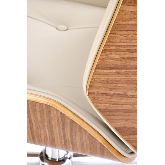 WEBSTER kancelářské křeslo ořechové/béžové