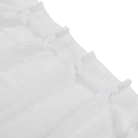 Záclona KRESZ bílá barva klasický styl flex flex 5,5 cm s dvojitým záhybem drcený voál 140x270