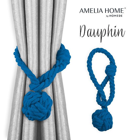 Záclony - doplňky DAUPHIN barva indigo ameliahome