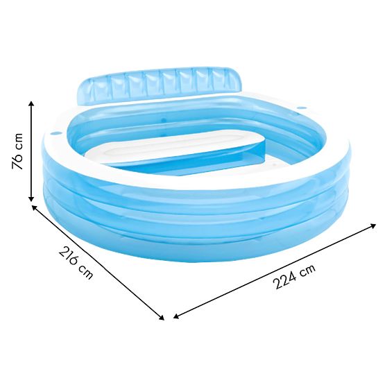 Zahradní bazén se sedátky 229x218cm Intex 57190