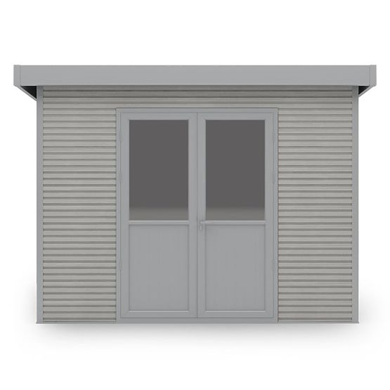 Zahradní domek Ardena 3x3 m 9 m², tmavě šedý, kompozitní dřevo, hliník, snadná montáž