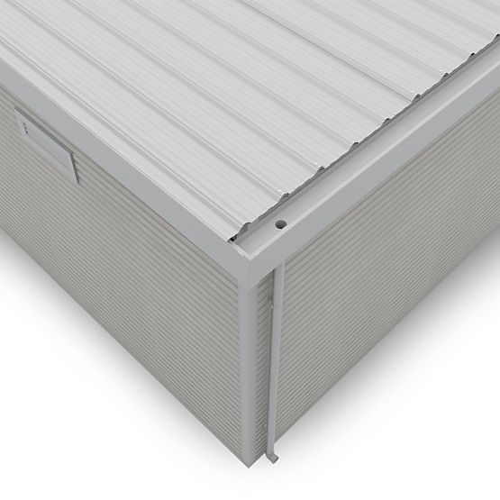 Zahradní domek Ardena 3x3 m 9 m², tmavě šedý, kompozitní dřevo, hliník, snadná montáž