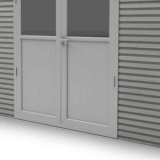 Zahradní domek Ardena 3x3 m 9 m², tmavě šedý, kompozitní dřevo, hliník, snadná montáž