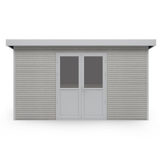 Zahradní domek Ardena 4x3 m 12 m², tmavě šedý, kompozitní dřevo, hliník, snadná montáž