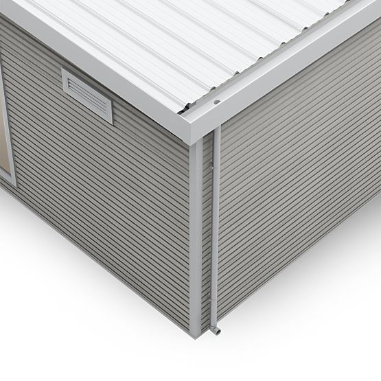 Zahradní domek Ardena 4x3 m 12 m², tmavě šedý, kompozitní dřevo, hliník, snadná montáž