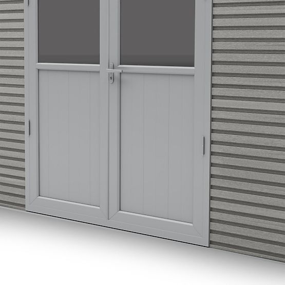 Zahradní domek Ardena 4x3 m 12 m², tmavě šedý, kompozitní dřevo, hliník, snadná montáž