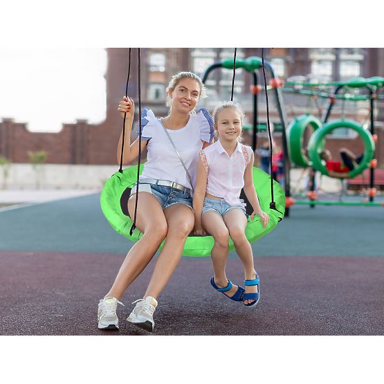 Zahradní houpačka čapí hnízdo ROMEK zelená 100 cm