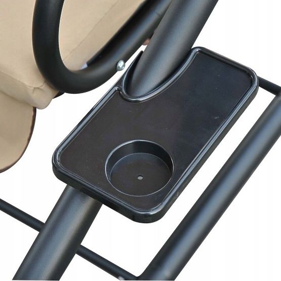 Zahradní houpačka rozkládací 2v1 polštáře béžová