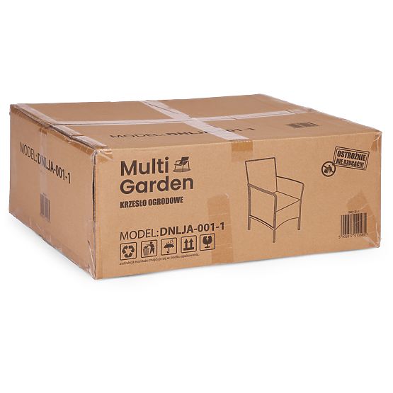 Zahradní křeslo s polštářem židle na balkon terasu zahradu černé MultiGarden