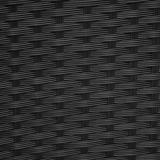 Zahradní lavice z technoratanu pohovka CORDOBA černá s béžovými polštáři