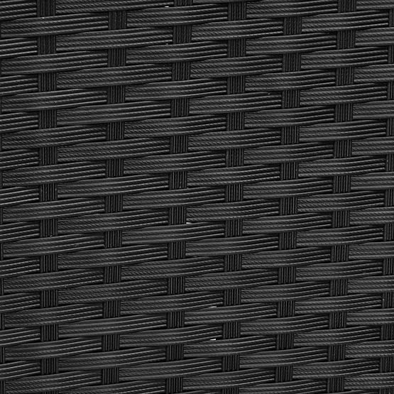 Zahradní lavice z technoratanu pohovka CORDOBA černá s šedými polštáři