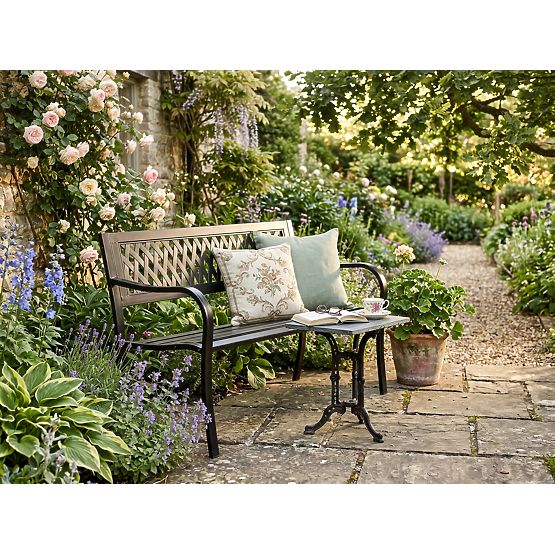 Zahradní lavička ocelová ROMBO