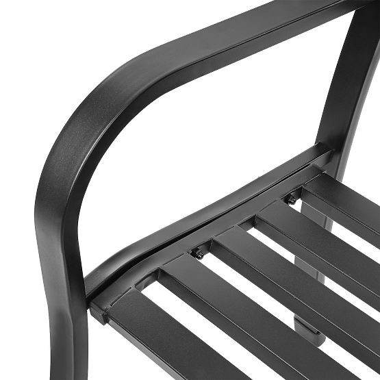 Zahradní lavička s opěradlem parková na terasu balkon kovová konstrukce