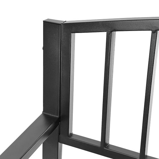 Zahradní lavička s opěradlem parková na terasu balkon kovová konstrukce