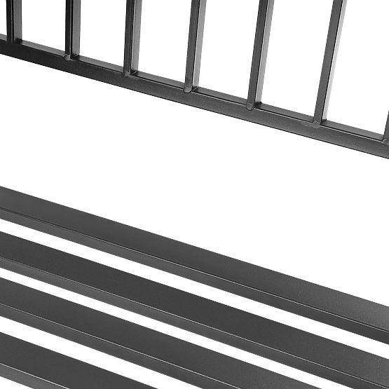 Zahradní lavička s opěradlem parková na terasu balkon kovová konstrukce