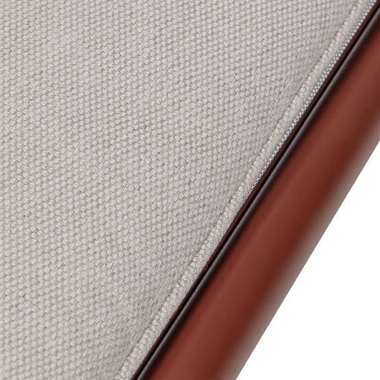 Zahradní lehátko Amarello nastavitelné, hliníkové, světle béžové/bordově hnědé