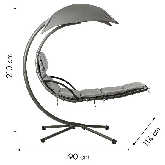 Zahradní lehátko houpačka houpací křeslo závěsný koš ModernHome