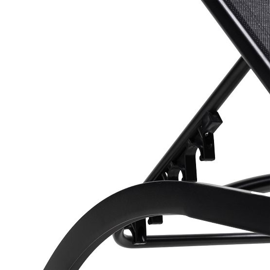 Zahradní lehátko Sandy nastavitelné, černé/grafitové