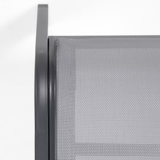 Zahradní lehátko Sandy nastavitelné, šedé/tmavě šedé