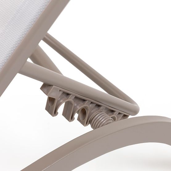 Zahradní lehátko Sandy nastavitelné, světle šedé/béžové