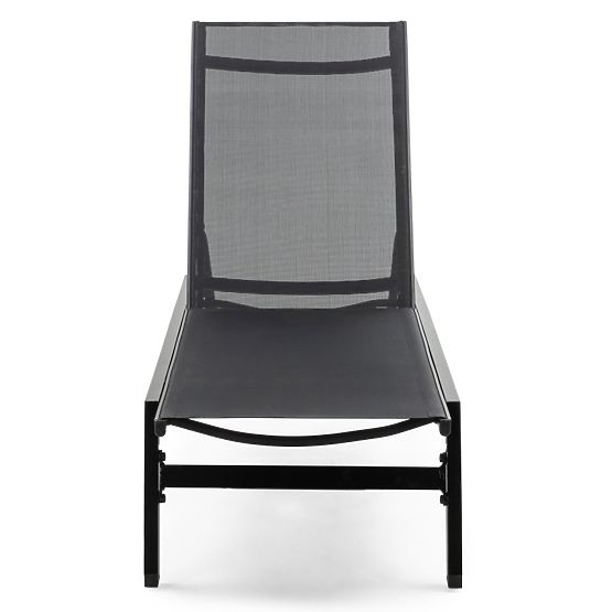 Zahradní lehátko Shelly nastavitelné, hliníkové, grafitové