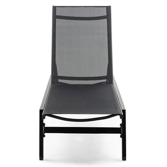 Zahradní lehátko Shelly nastavitelné, hliníkové, grafitové