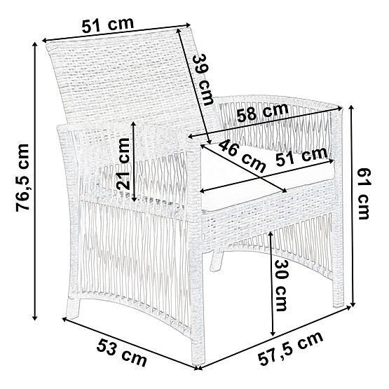 Zahradní nábytek sada KALINA šedá
