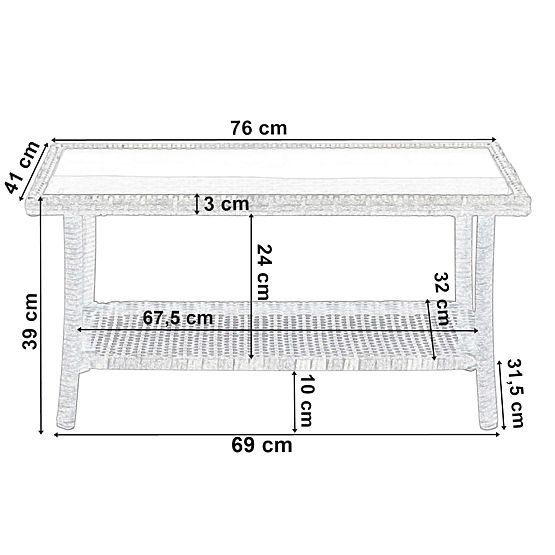 Zahradní nábytek sada KALINA šedá