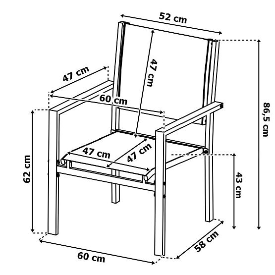 Zahradní nábytek set GRACIOSA BLACK