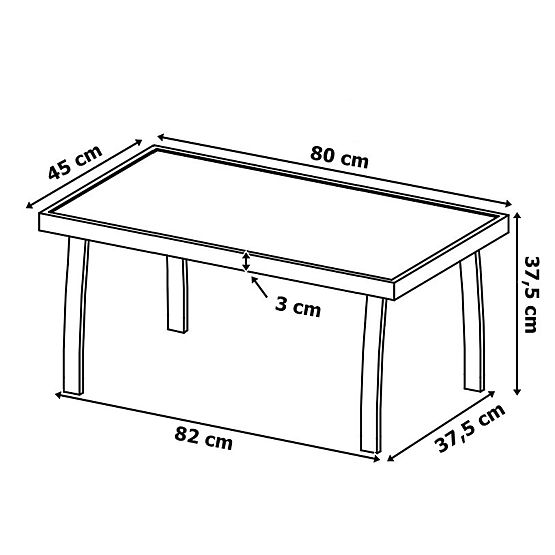 Zahradní nábytek set GRACIOSA BLACK